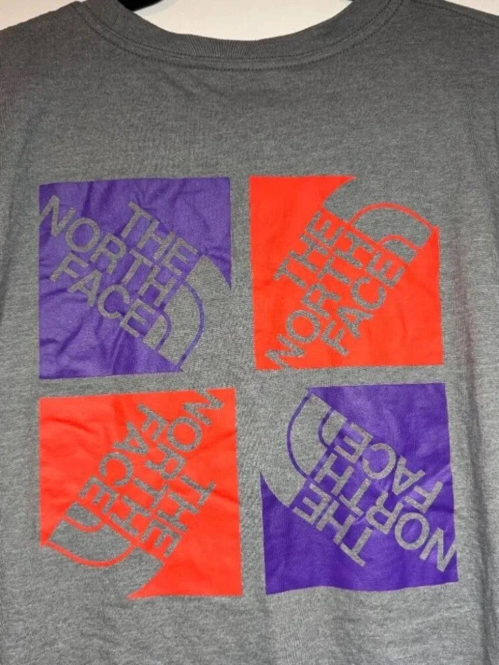 The North Face Men’s Long Sleeve Multicolor Logo T-Shirt Size Large